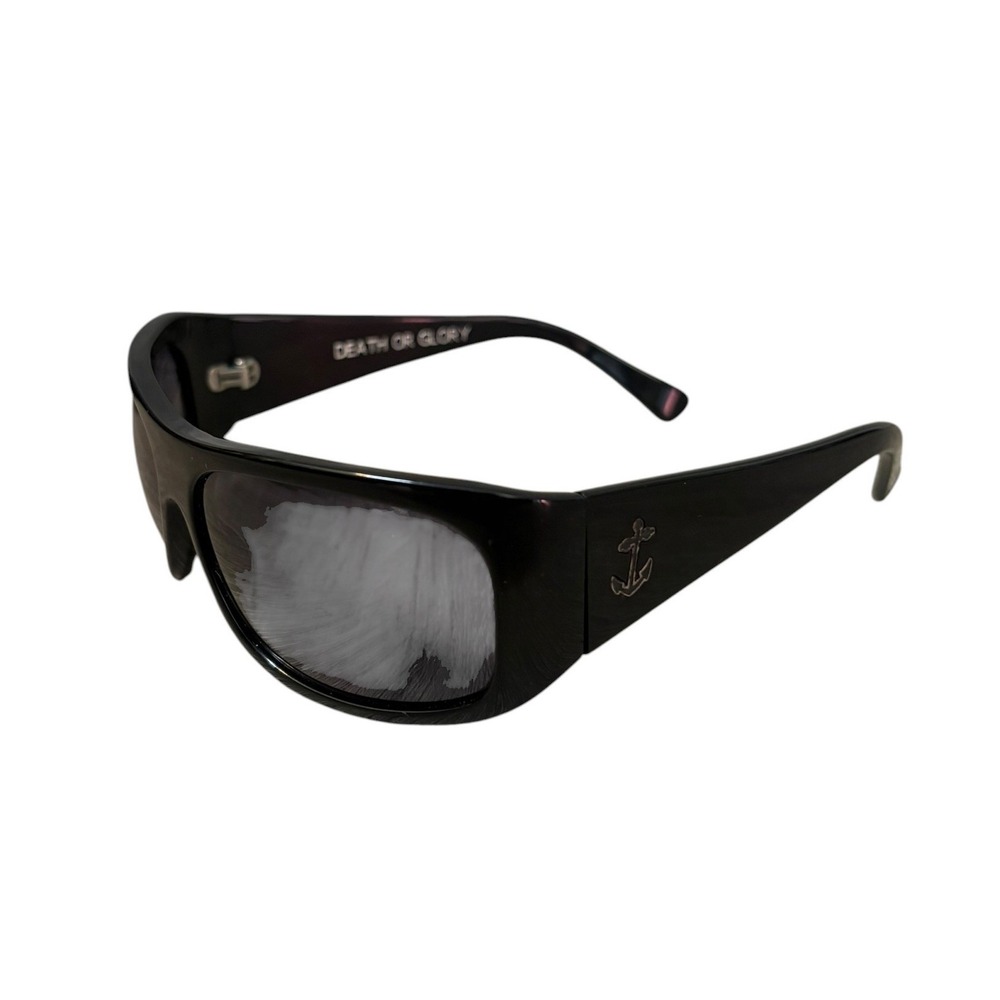 Tres‎ Noir Black Death or Glory 012 Anchor Wrap Around Sunglasses w/ CaseY2K - Picture 2 of 16